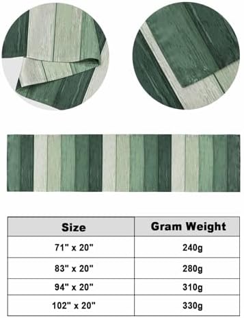 Stripe Bed Runner Scarf - Sage Green Striped Gradient
