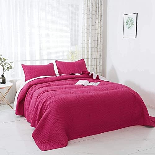 KASENTEX 100 Cotton Queen Quilt Set with Pillow Shams