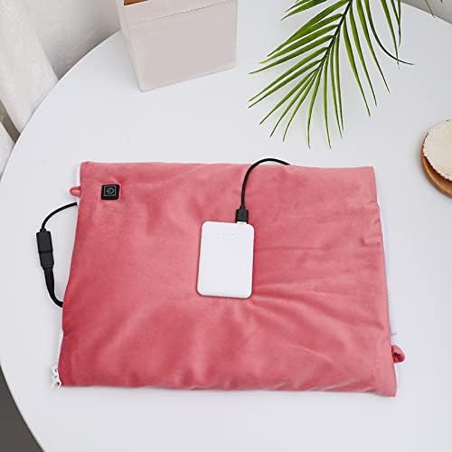 MSUIINT USB Heated Hand Warmer Throw Pillow Pink