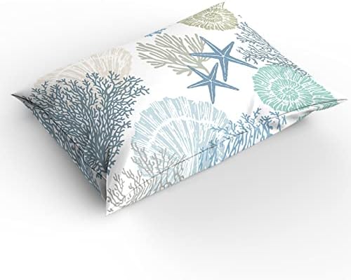 OComster California King Duvet Cover Set Teal Blue