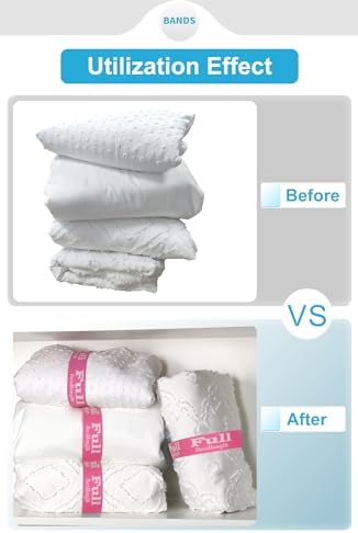 6 Pcs Elastic Bed Sheet Organizer with Labels Pink