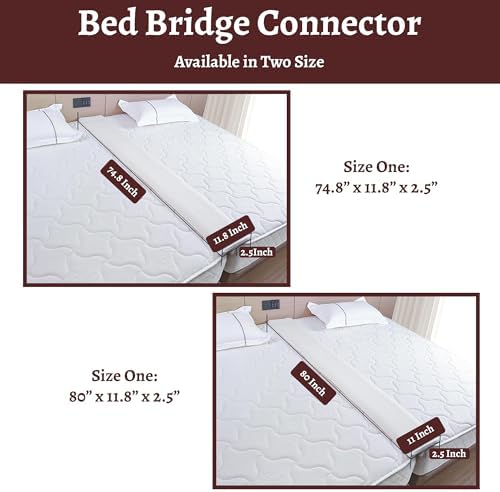 Greaton 748 Bed Bridge Pad Twin to King Converter Kit White