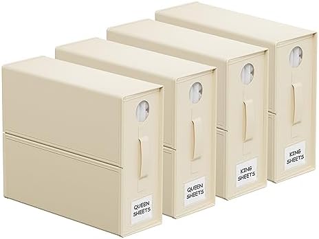 GZOOGHOME 4 Pack Sheet Organizers Storage