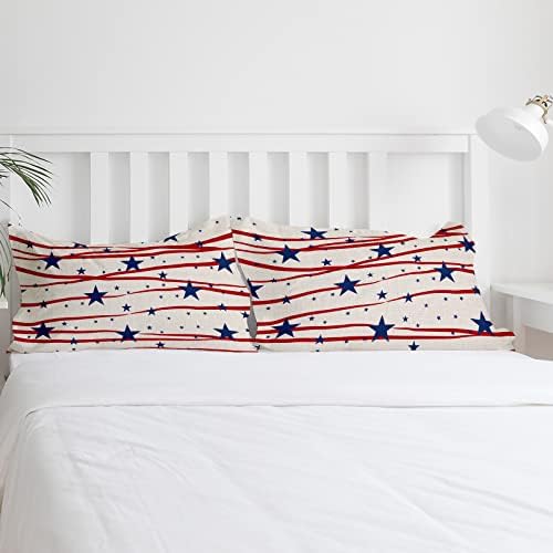 OComster 4th of July Cal King Duvet Cover Set