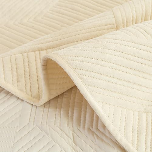 JiaPoem Quilt Set - Lightweight Microfiber Bedspread with Coin Pattern