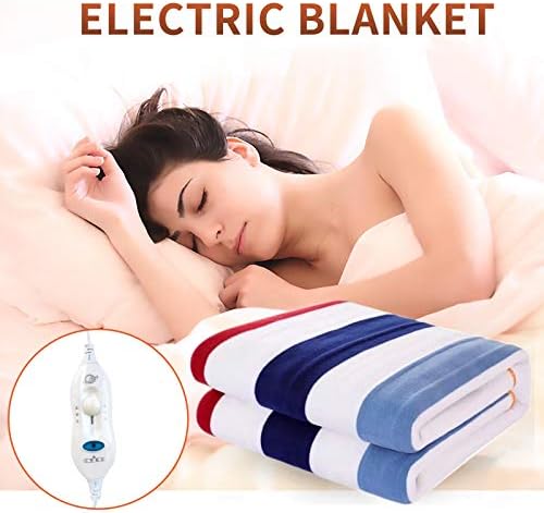 Soft Flannel Heated Throw Blanket with Fast Heating and Overheat Protection