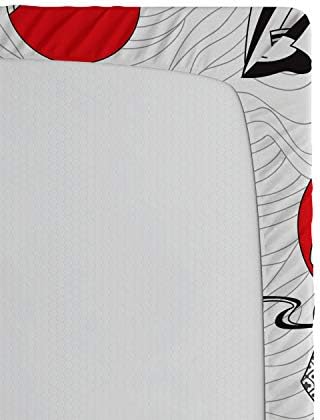 Ambesonne East Fitted Sheet Black Red California King