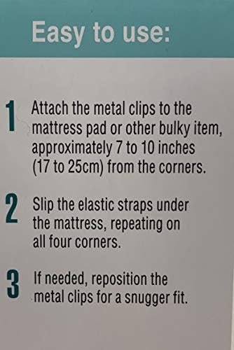 FRESH IDEAS Mattress Clips 4-Pack Sheet Fasteners for Adjustable Beds 1