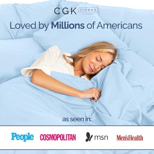 400 Thread Count Cotton Sheet Set Twin XL 100 Cotton Light Blue