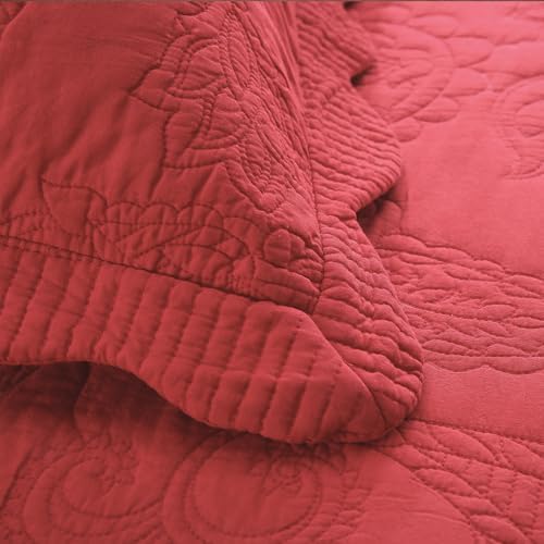 ENASAL Reversible Cotton Jacquard Quilt Set Queen Size