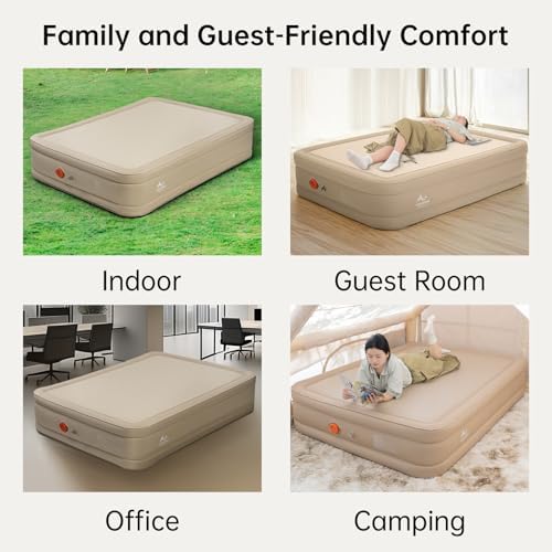 Penesa Queen Air Mattress with Built-in Pump and Carry Bag
