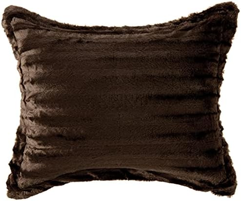 Madison Park Duke Luxe Faux Fur Reversible Comforter Set Chocolate 3 Piece