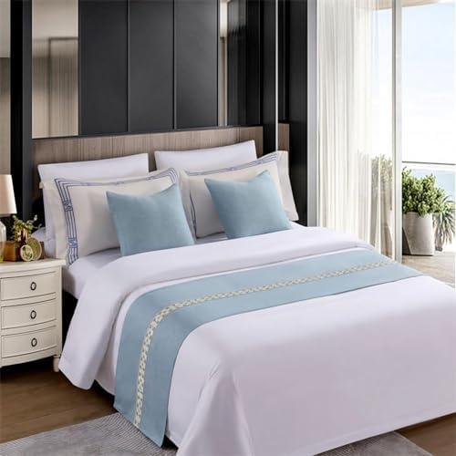 Haklein Hotel Bed Runner Scarf Set Blue