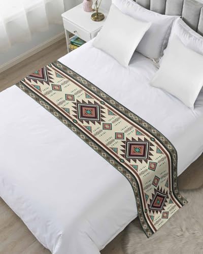 Ldtrchee Cal King Bed Runner - Native American Western Style 102x20in