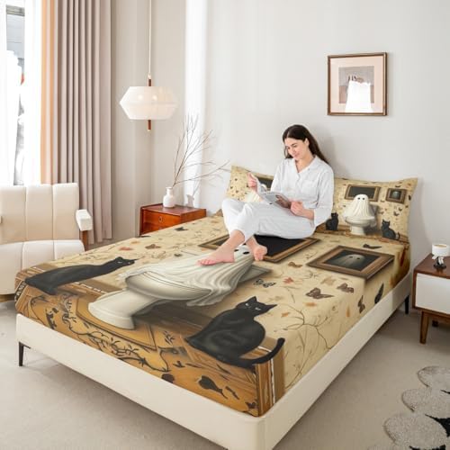 Castle Fairy Ghost Bedding Set Twin Size Microfiber Halloween Sheet Set