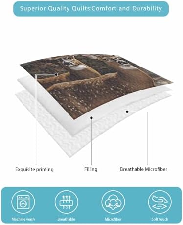 RisQiten Twin XL Quilt Bedding Set with Shams
