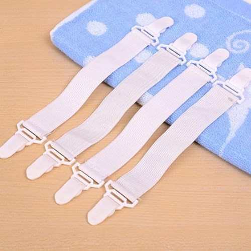 Jinshining White Sheet Straps for Twin Queen King Mattress