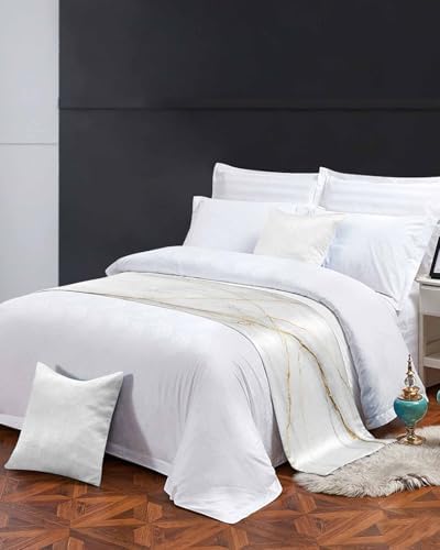 Sabolny Marble Bed Runner Scarf King Size Grey 1