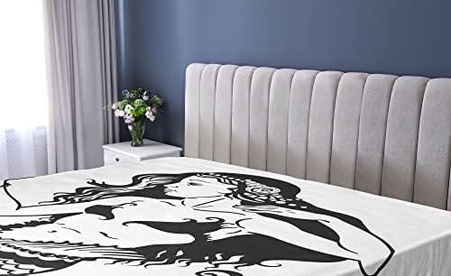 Ambesonne Underwater Fitted Sheet with Fish Tail Design