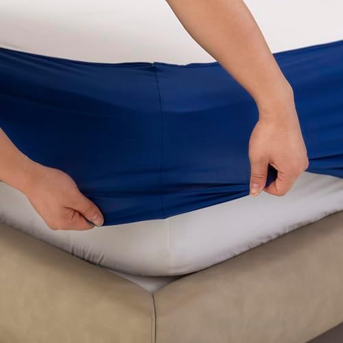 TSUTOMI Stretchy Box Spring Cover King Size Denim Blue 1