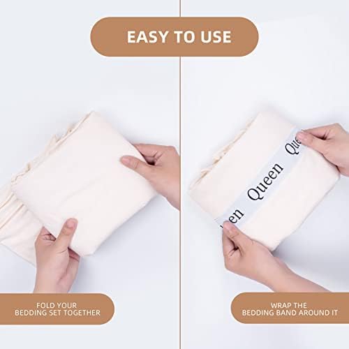 4PCS Bed Sheet Organizer Bands for Linen Closet