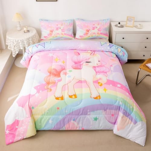 Feelyou Queen Comforter Set with Reversible Stars