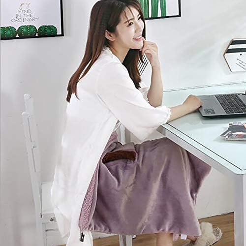 USB Heated Throw Blanket - Blue 60x80 cm Cashmere