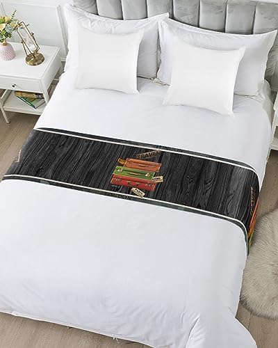 Smile Sunflower Bed Runner Scarf for Twin 71x20in 1