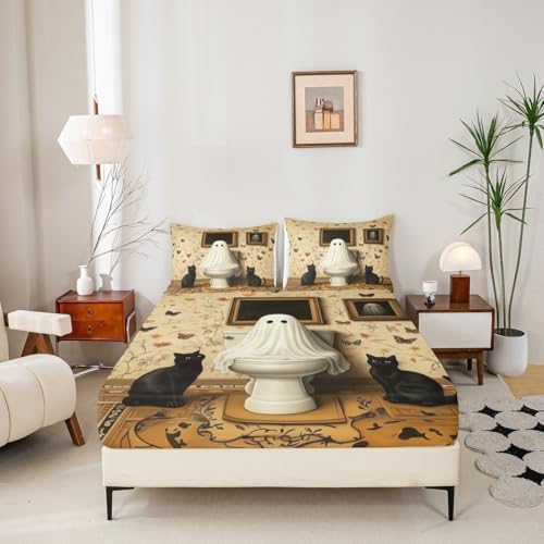 Castle Fairy Ghost Bedding Set Twin Size Microfiber Halloween Sheet Set