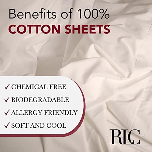 Red Land Cotton Luxury Sheet Set 100 US Grown Cotton Twin XL Natural