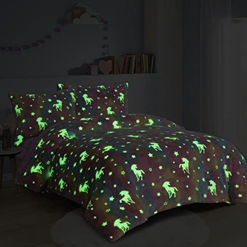HOMBYS Glow in the Dark Comforter Set 5 Piece TwinTwin XL