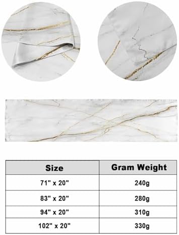 Sabolny Marble Bed Runner Scarf King Size Grey 1