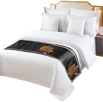 Smile Sunflower Bed Runner Scarf for Twin 71x20in 1