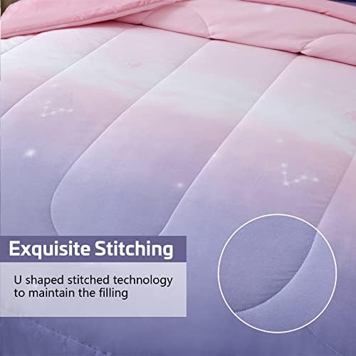 Dinjoy Rainbow Comforter Set Twin XL 6 Pieces