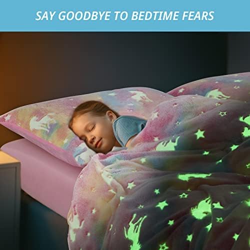 HOMBYS Glow in the Dark Comforter Set 5 Piece TwinTwin XL