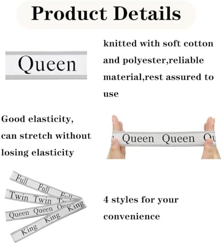 6Pcs Sheet Organizer Bands for Queen Sheets