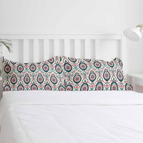 3 Piece Boho Floral Duvet Cover Set with Zipper Closure