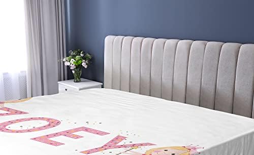 Ambesonne Zoey Fitted Sheet with Magic Creatures Design