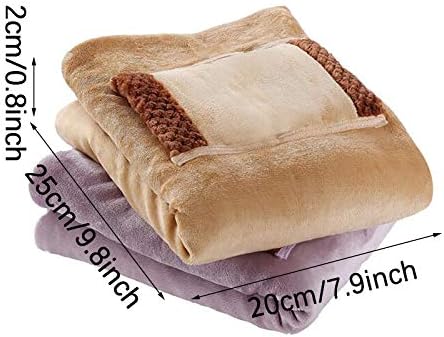 USB Heated Throw Blanket - Blue 60x80 cm Cashmere