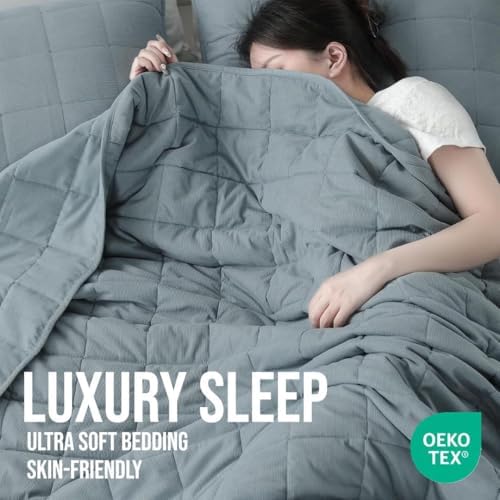 KASENTEX Oversized King Quilt Set - Blue 1