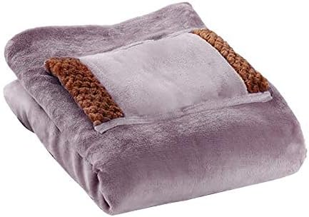 USB Heated Throw Blanket - Blue 60x80 cm Cashmere