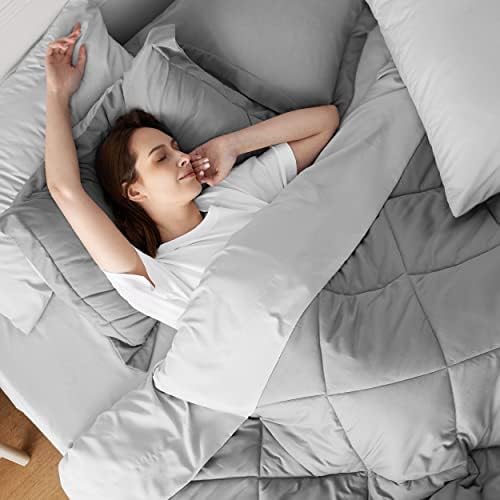 Bedsure Reversible Twin XL Comforter Set with Sheets 1