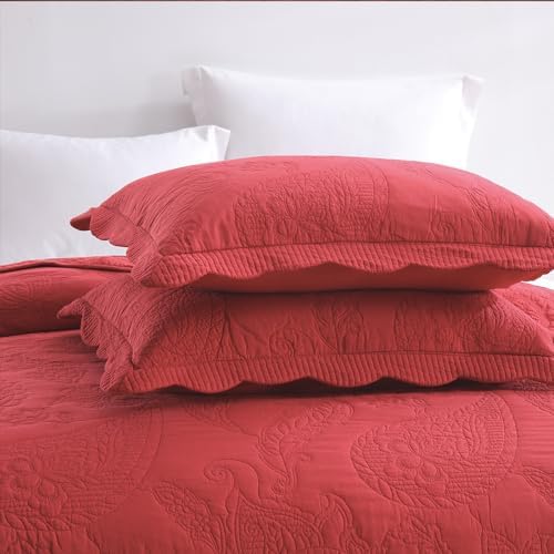 ENASAL Reversible Cotton Jacquard Quilt Set Queen Size