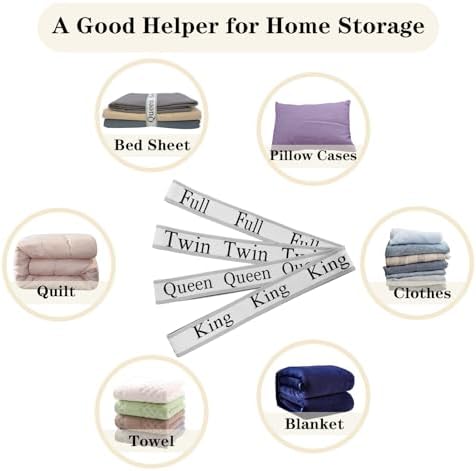 6Pcs Sheet Organizer Bands for Queen Sheets