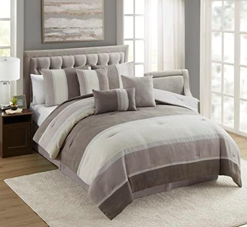 Sweet Home Collection King Comforter Set with Shams Pillows and Bed Skirt