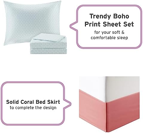 Intelligent Design Coral Comforter Set 7 Piece