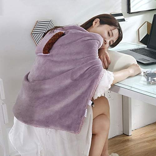 MSUIINT USB Heated Blanket with Hand Pocket 23x31 Inch Khaki