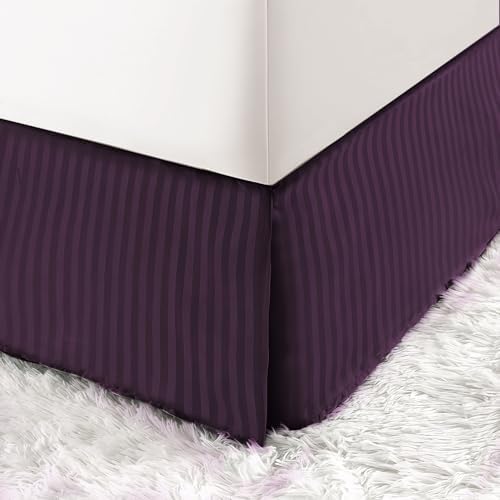 HENGWEITEXT Queen Bed Skirt Split Corners Pleated