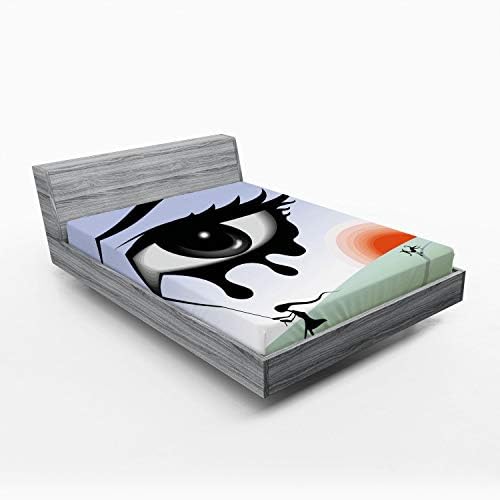 Ambesonne Eye Fitted Sheet Multicolor California King