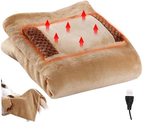 Nuelreva USB Heated Blanket 24x31 Inch Travel Throw